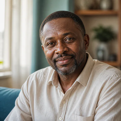 Representative portrait for a patient testimonial from Nigeria